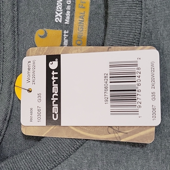 New, Carhartt Original Fit short-sleeve t-shirt women's plus size 2X - Picture 6 of 7